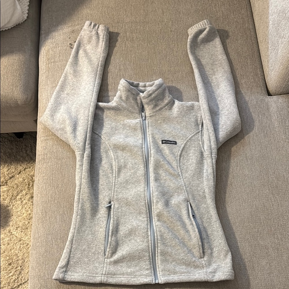 Columbia Gray Full-Zip Fleece Jacket